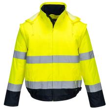 Blouson haute visibilité 2 en 1 doublé polaire Jaune/Marine